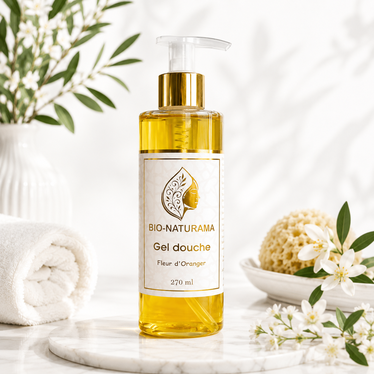 BIO-NATURAMA Gel Douche Fleur d’Oranger – 270 ml